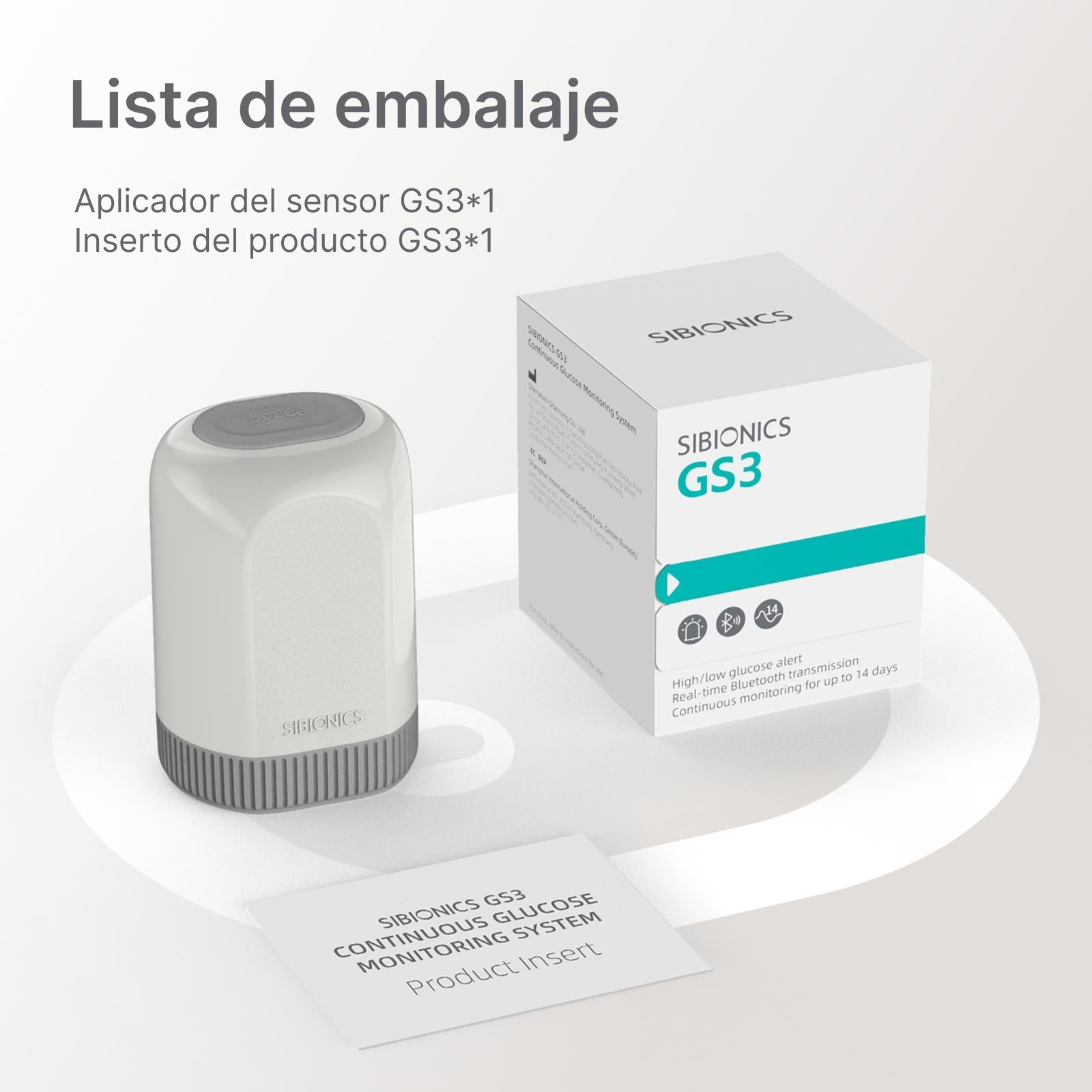 (Free Shipping) SIBIONICS GS3 CGM Glucose Sensor for 24/7 Continuous Monitoring